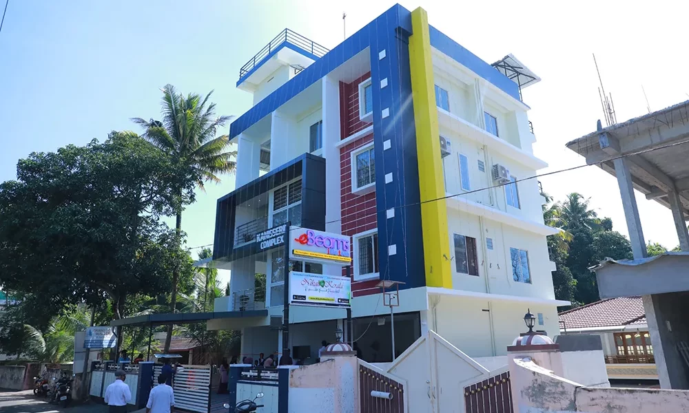 E-Beams Info Tech's NikahinKerala Office Building at Karunagappally, Kollam – A Four-Story Building for Muslim Matrimony Services